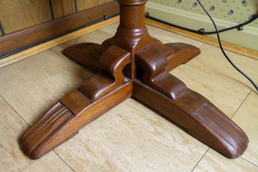 Vintage Carved Pedestal Table