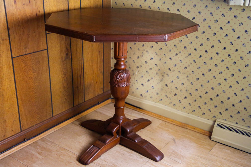 Vintage Carved Pedestal Table