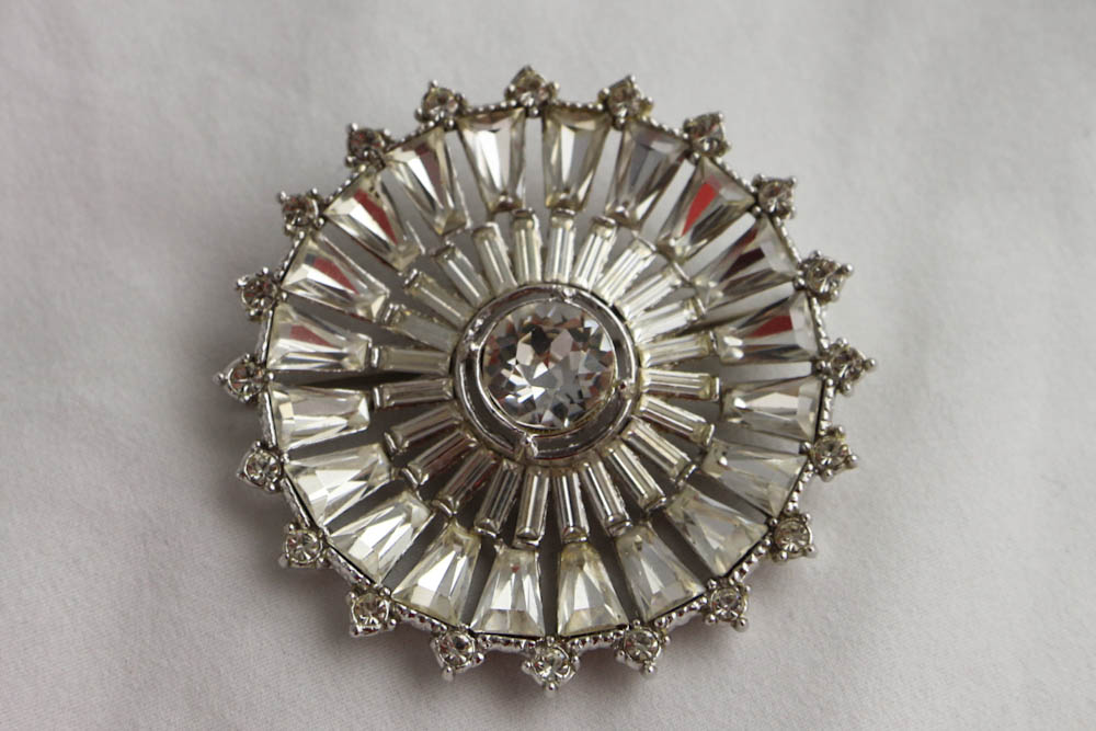 Lot of Four Vintage Rhinestone Pins