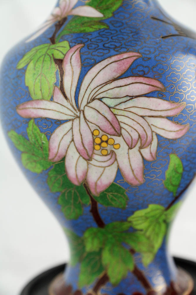 Pair of Chinese Cloisonne Vases