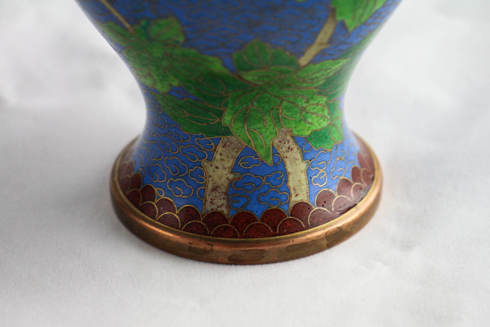 Pair of Chinese Cloisonne Vases