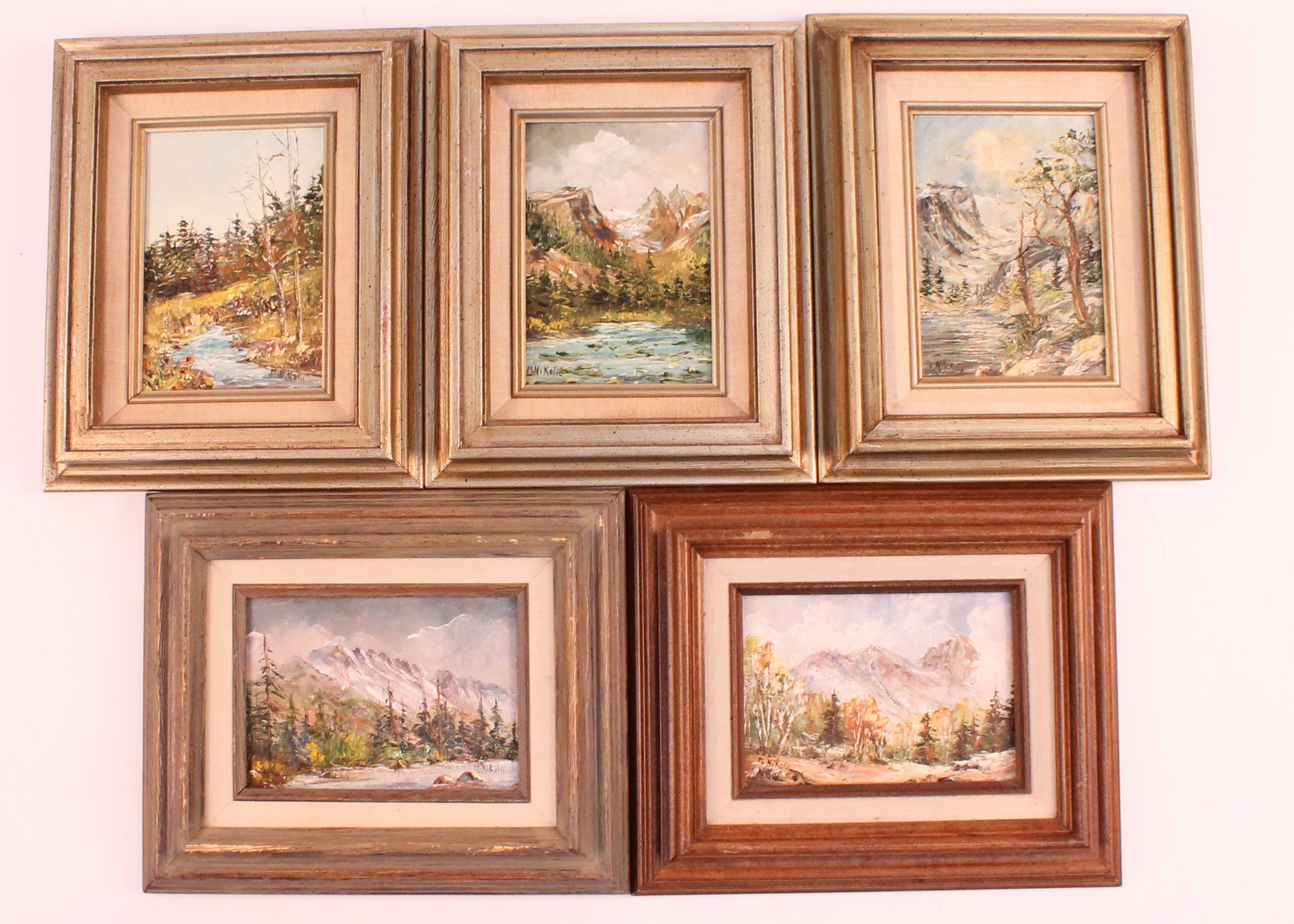 Collection of Marianne Nikolic Framed Acrylics 