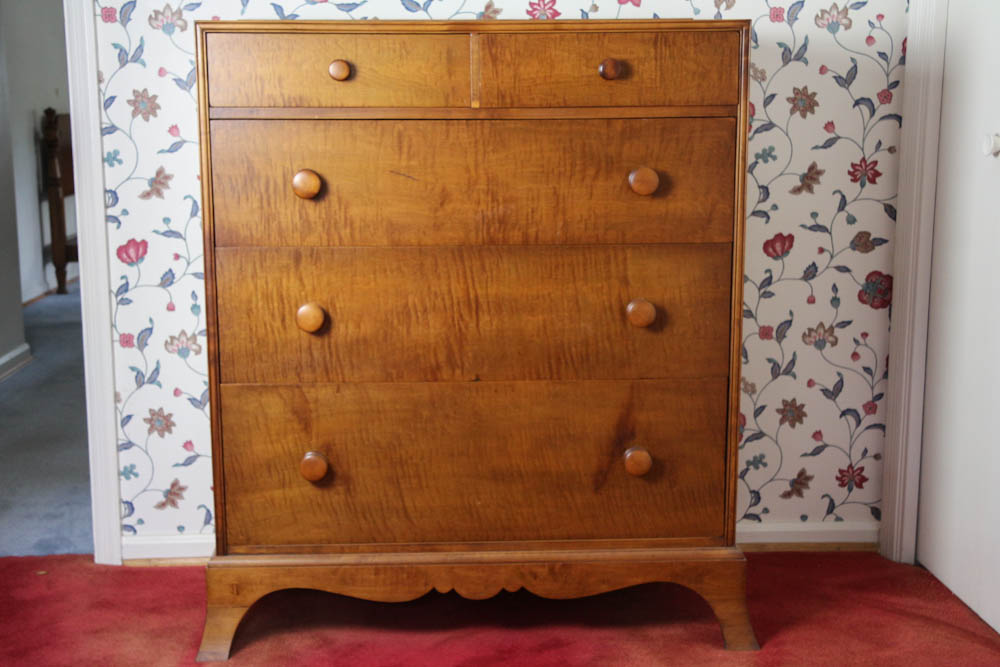 Curly Maple Vintage Tall Dresser