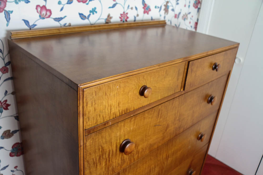 Curly Maple Vintage Tall Dresser