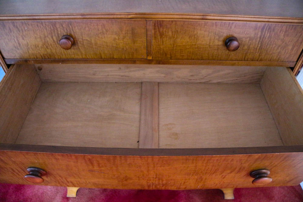 Curly Maple Vintage Tall Dresser
