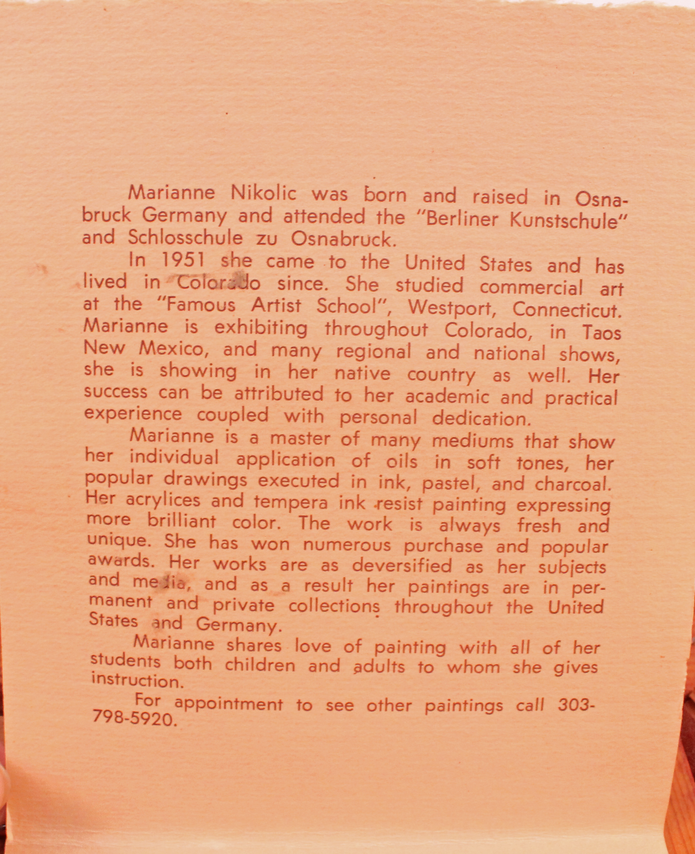 Collection of Marianne Nikolic Framed Acrylics 