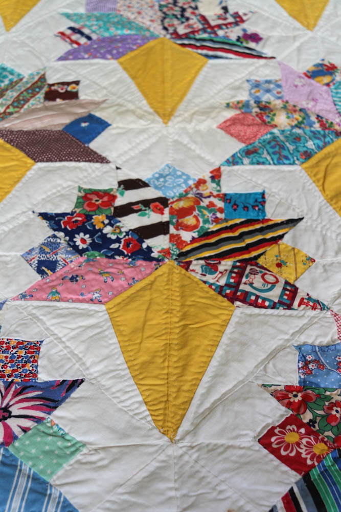 Vintage Hand-Stitched Quilt