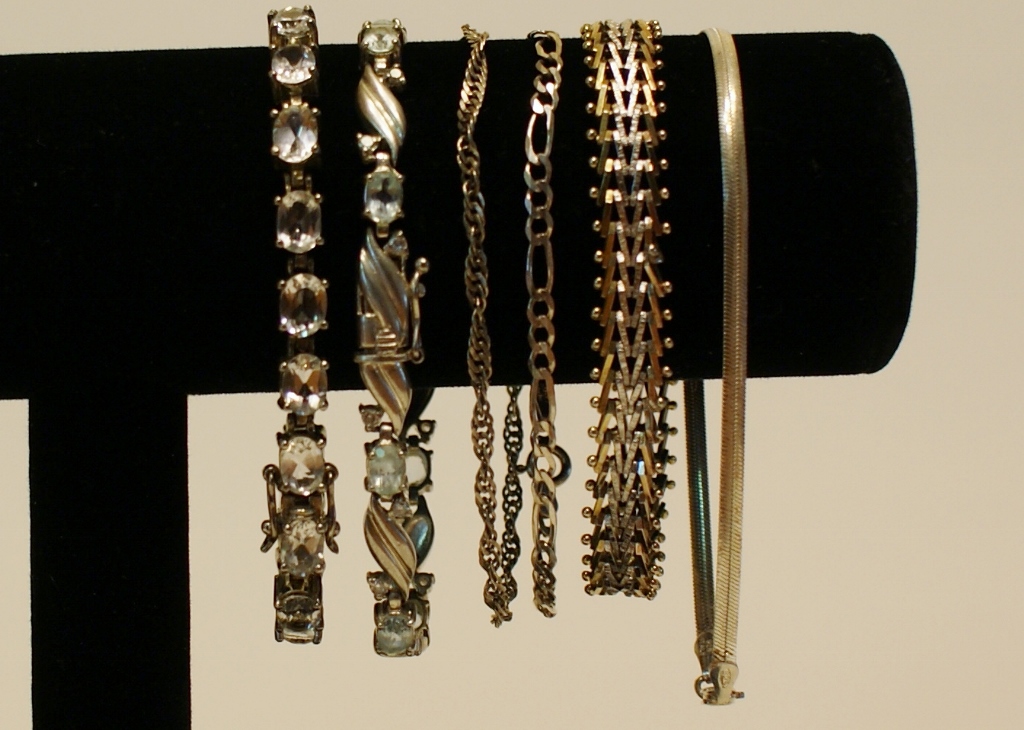Six Sterling Bracelets