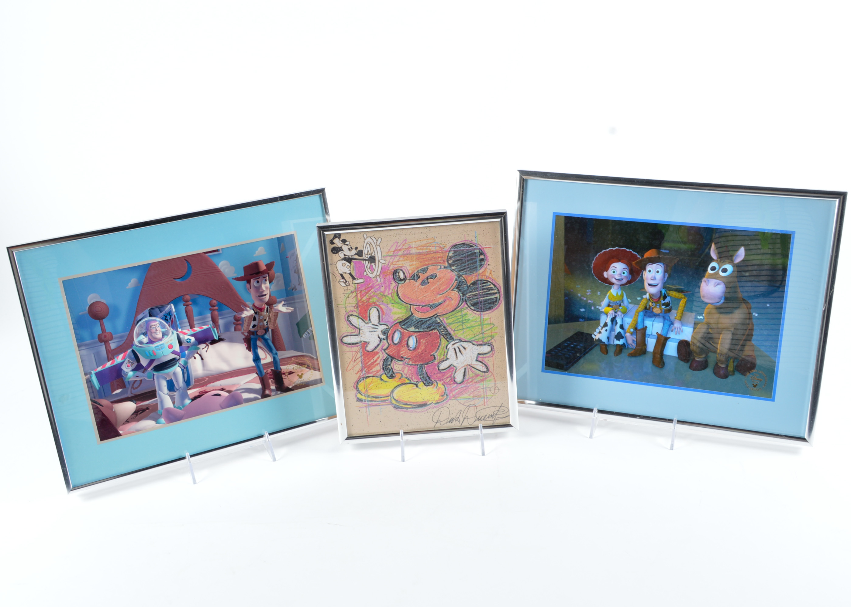 Disney Collectors Toy Story Lithographs and Mickey Mouse 