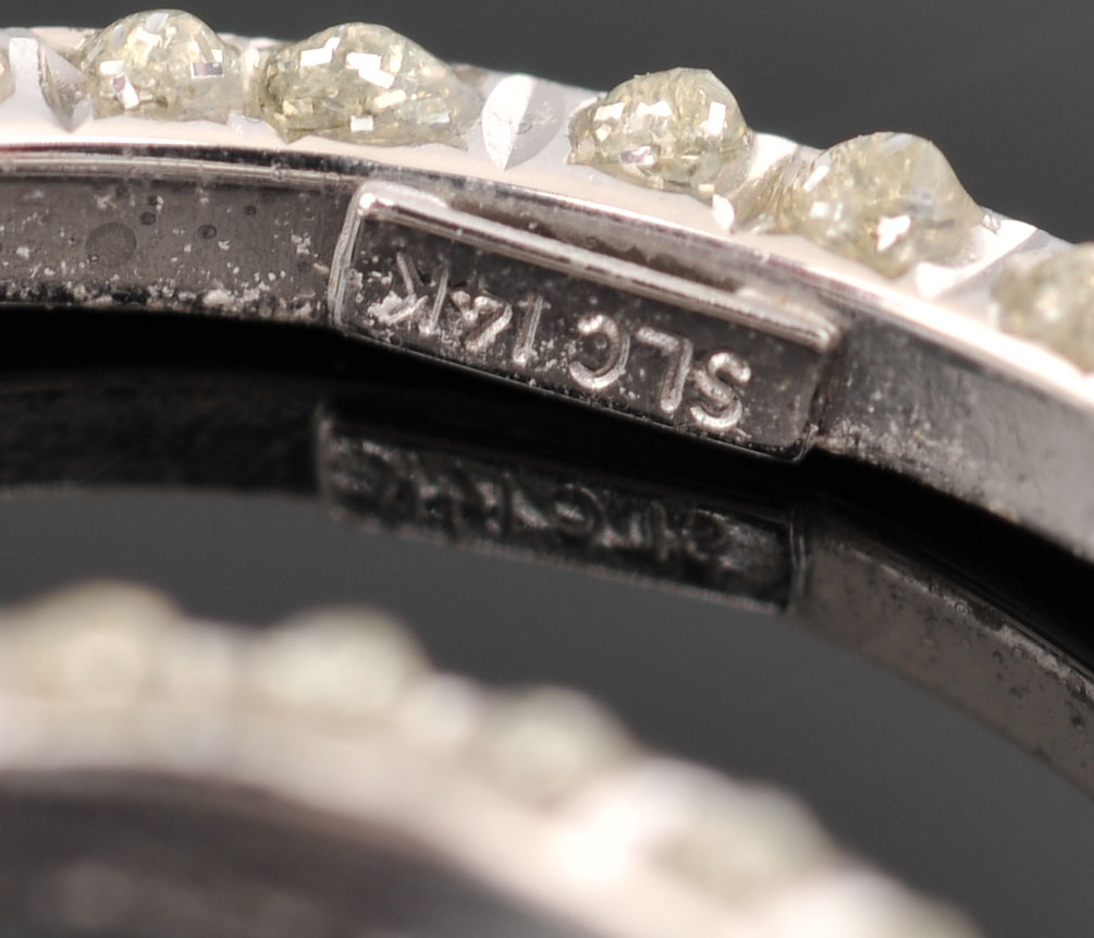 14 K White Gold and Diamond Necklace