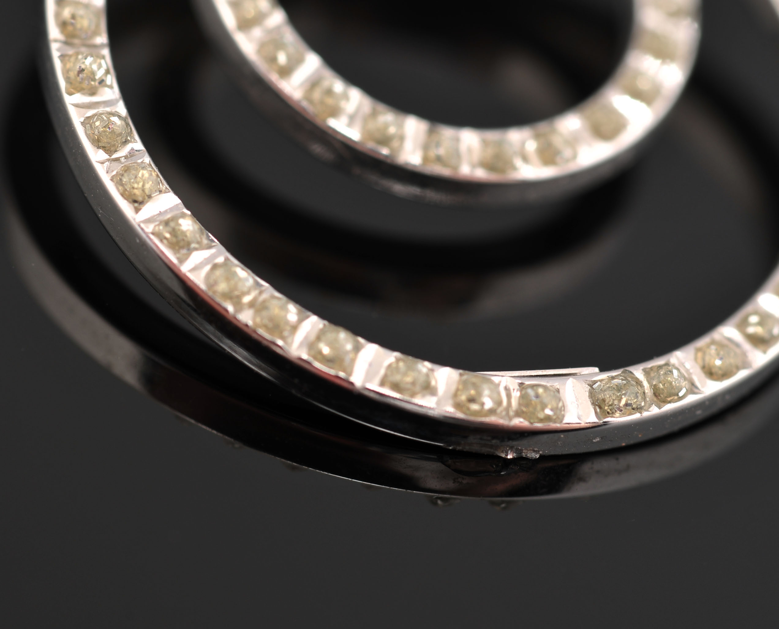 14 K White Gold and Diamond Necklace