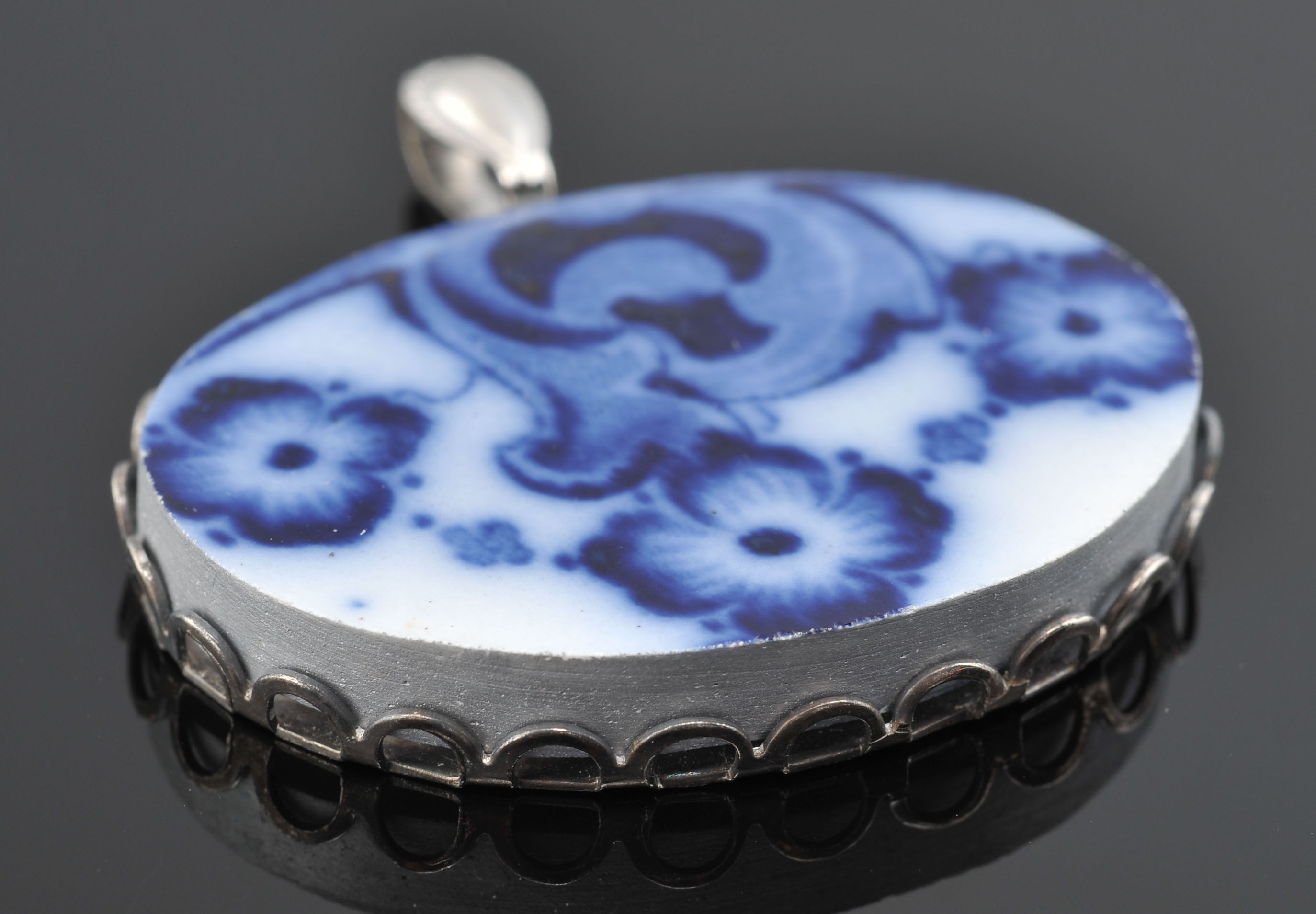 14 K Crucifix Pendant, 14 K Ladybug Pendant and Flow Blue Pendant