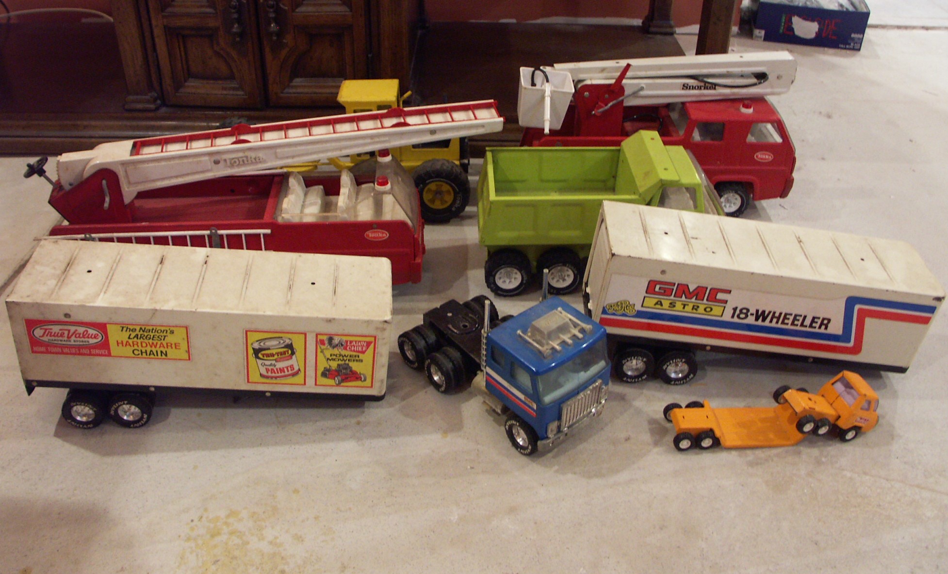 Lot of Eight Tonka, Nylint Metal Trucks