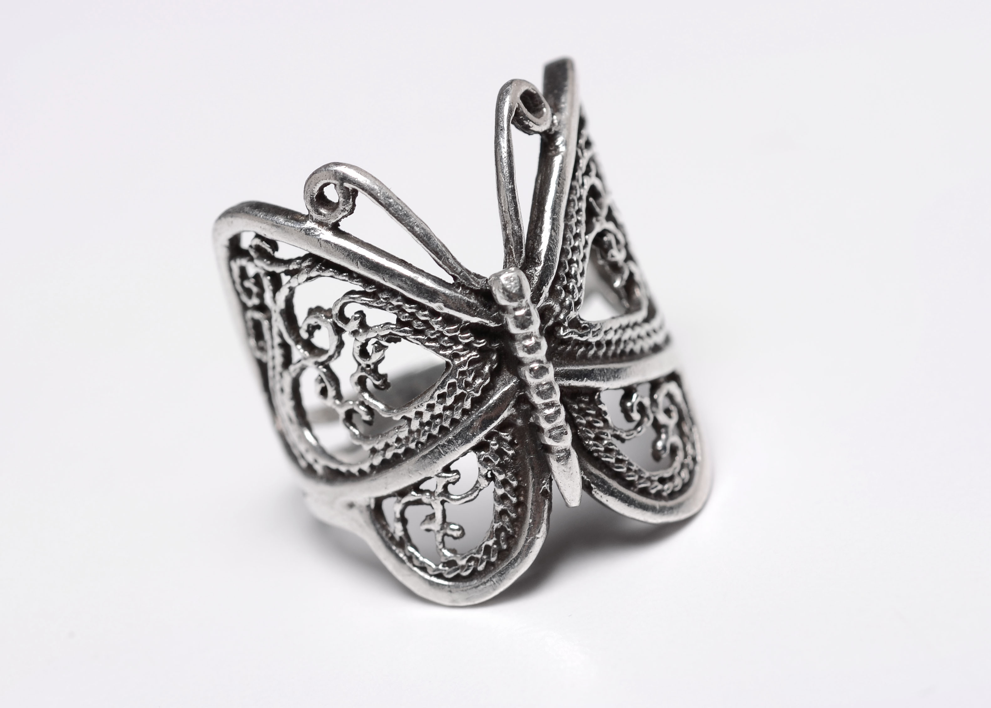 Two Sterling Silver Rings including a Butterfly Ring