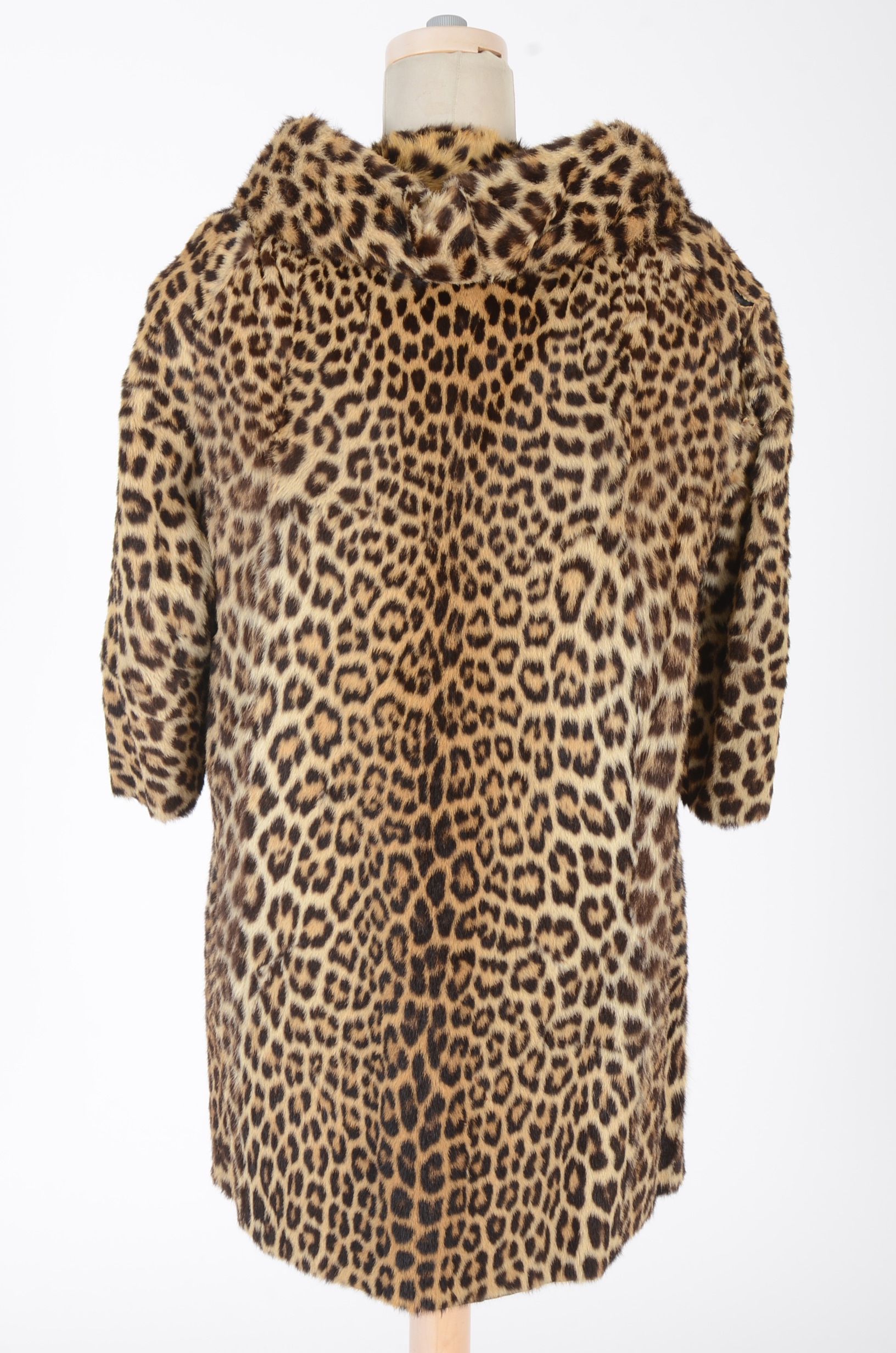 1950s Vintage Leopard Fur Coat 