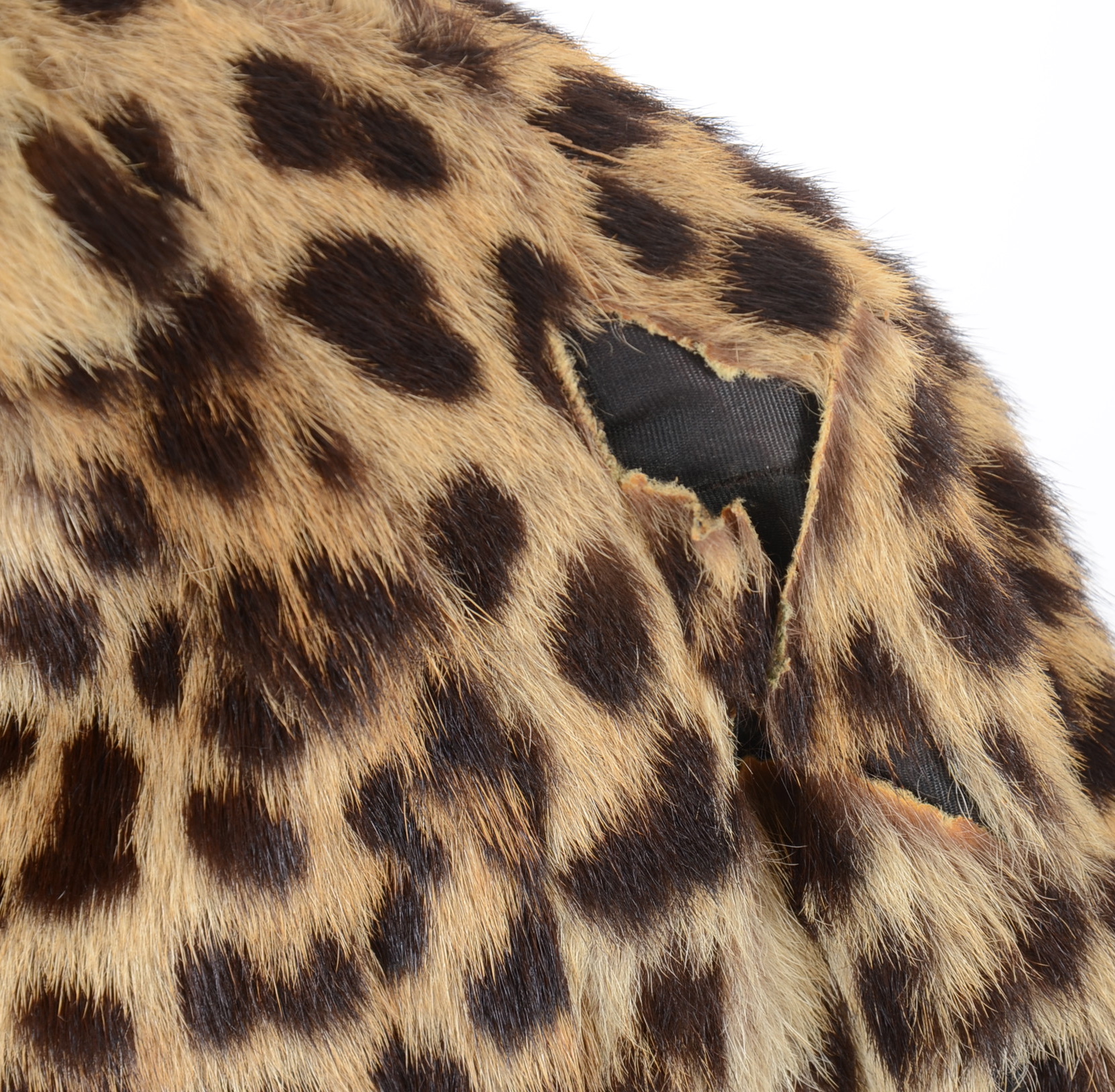 1950s Vintage Leopard Fur Coat 