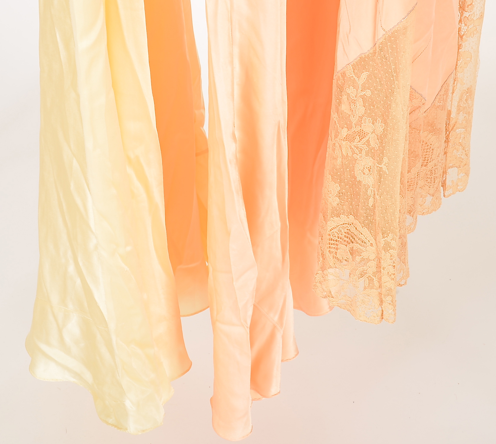 Three Early 20th Century Silk and Lace Nightgowns 