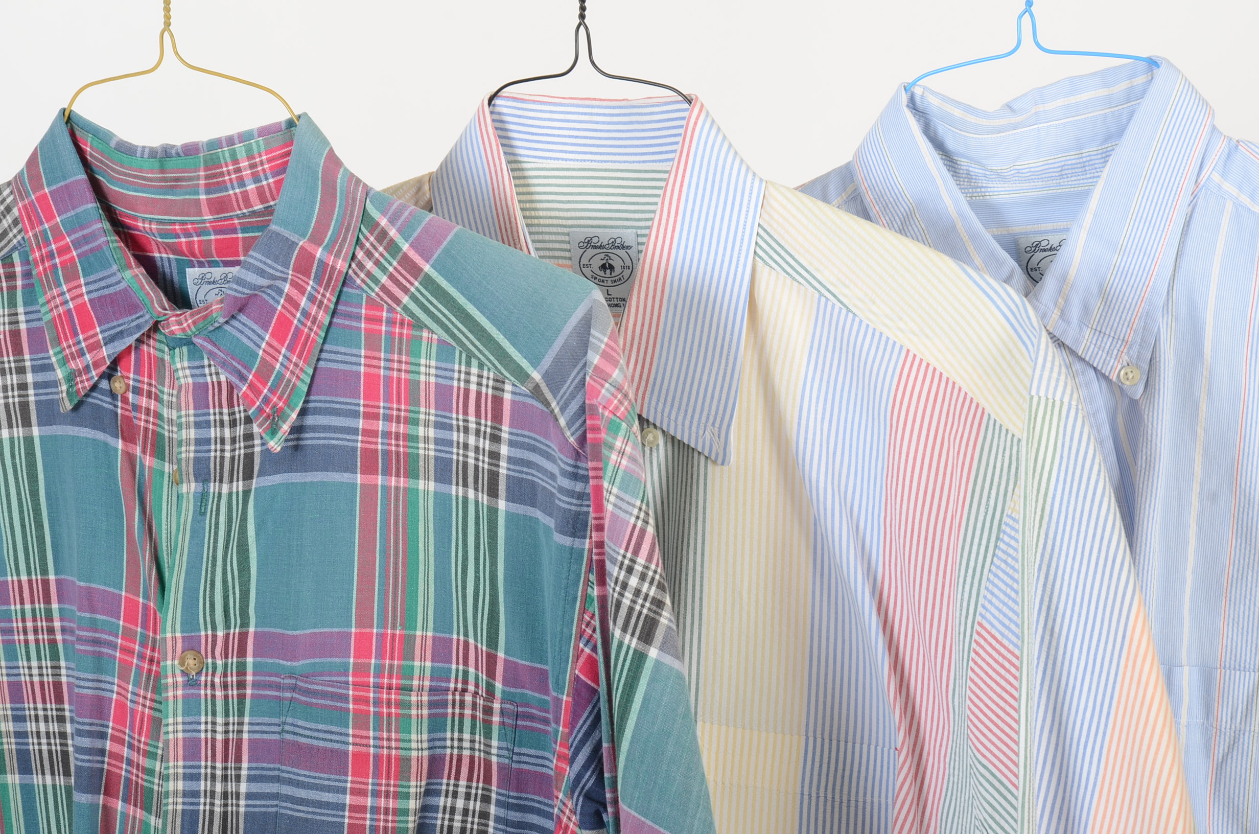 Three Men's Brooks Brothers Short Sleeve Button Down Sport Shirts