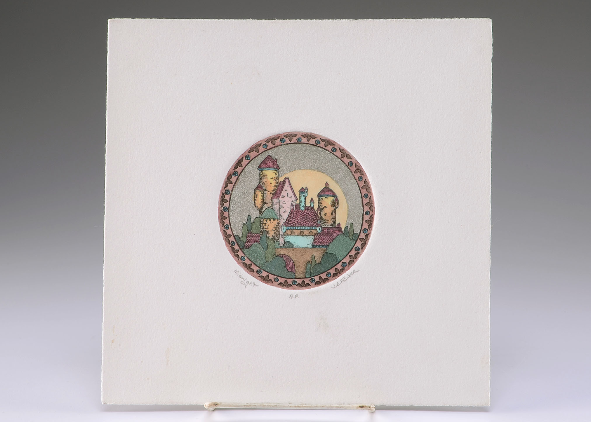 Original Miniature Etching by Jeri Elizabeth Fischer