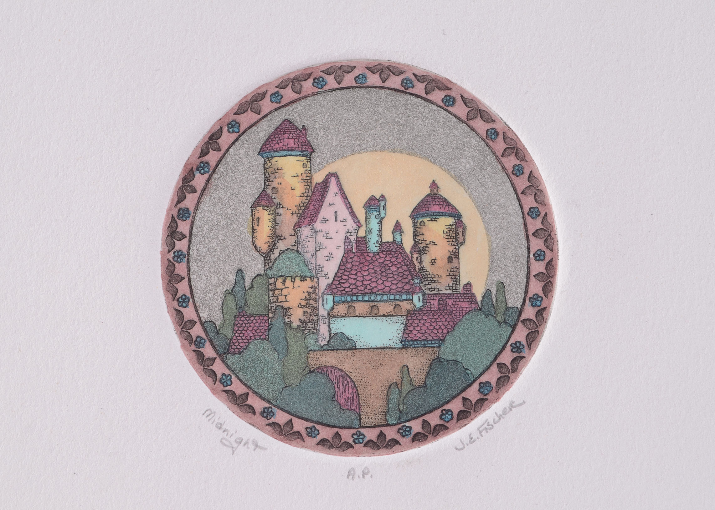 Original Miniature Etching by Jeri Elizabeth Fischer