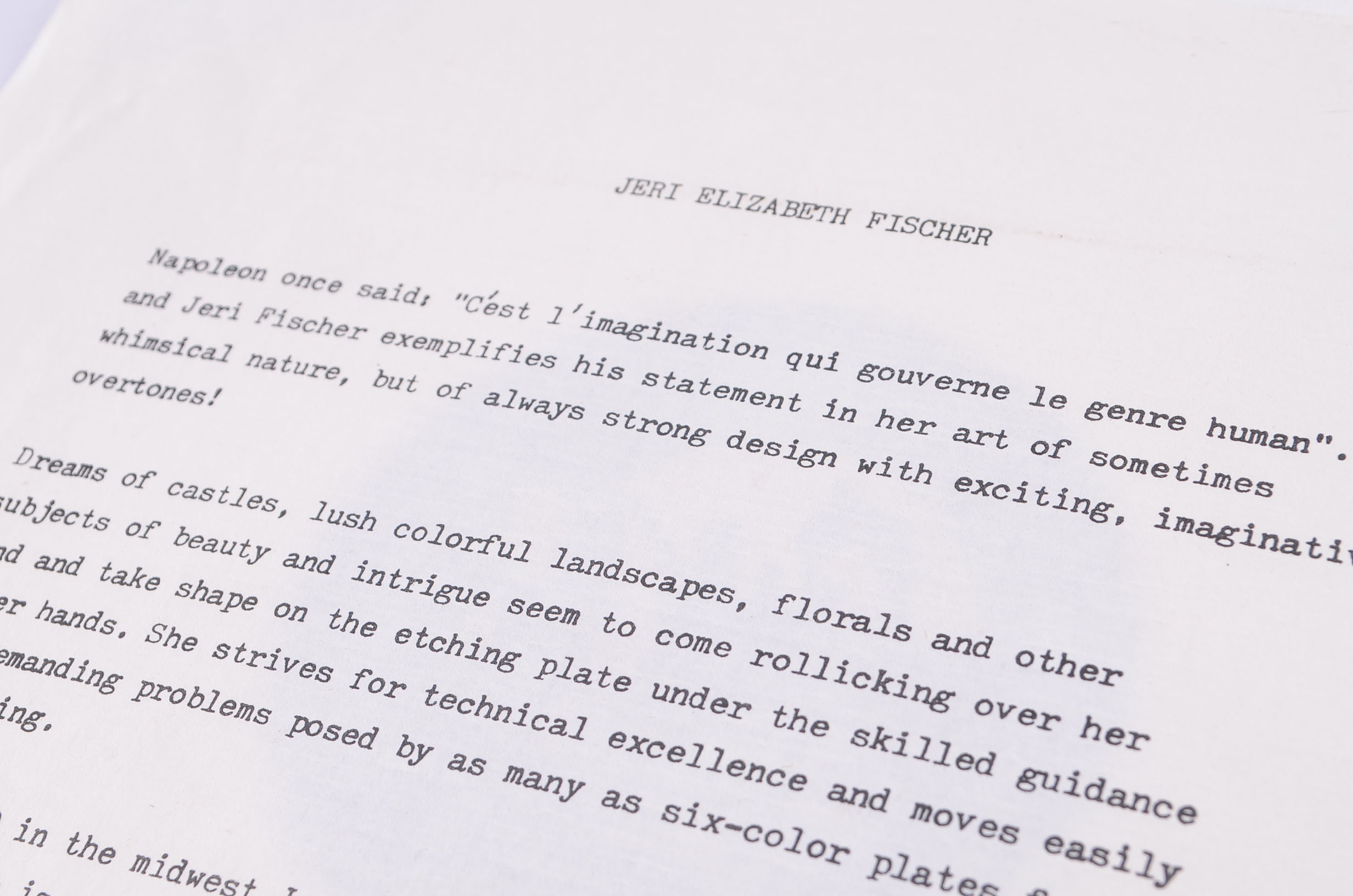 Original Miniature Etching by Jeri Elizabeth Fischer