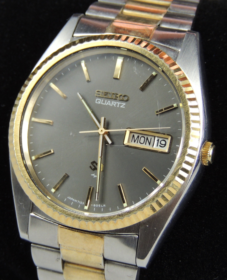 Vintage Mens Seiko SQ 7123A Wrist Watch