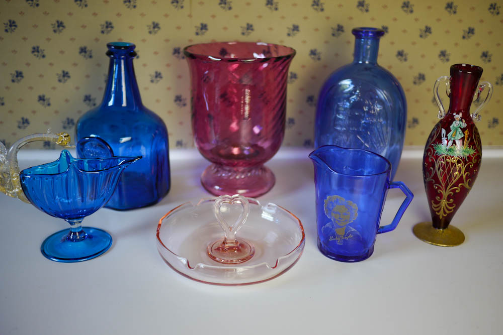 Colored Glass Decorative Group