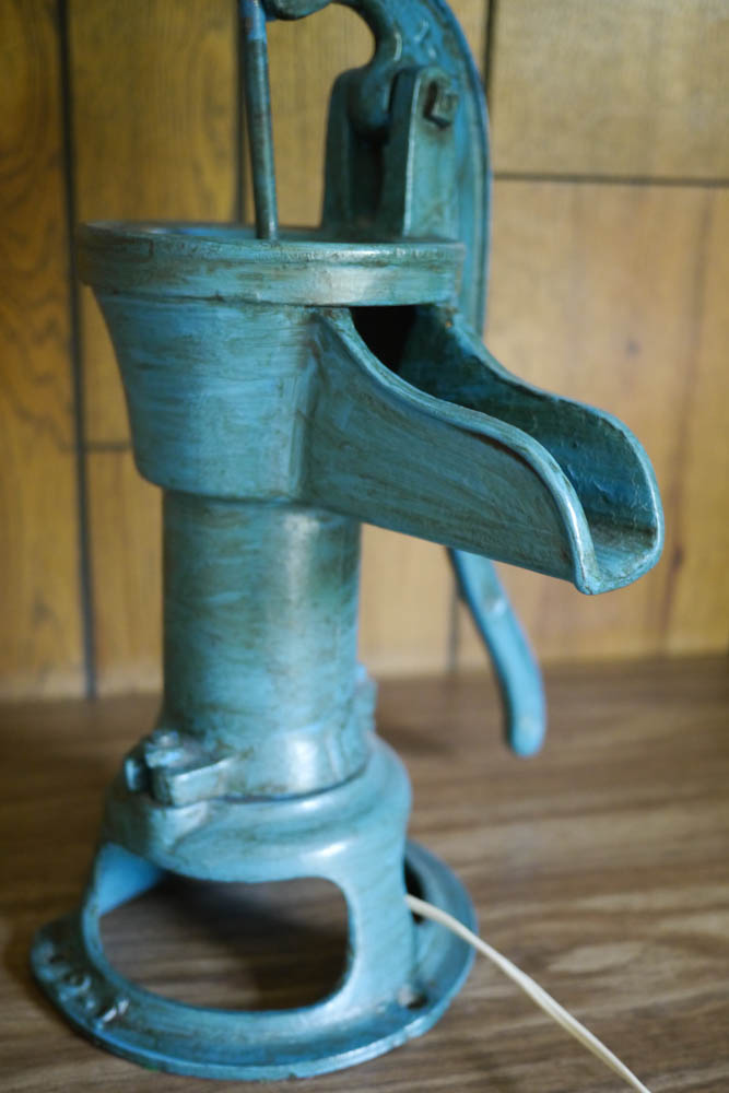 Vintage Well Pump Lamp, Pair