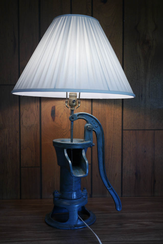 Vintage Well Pump Lamp, Pair