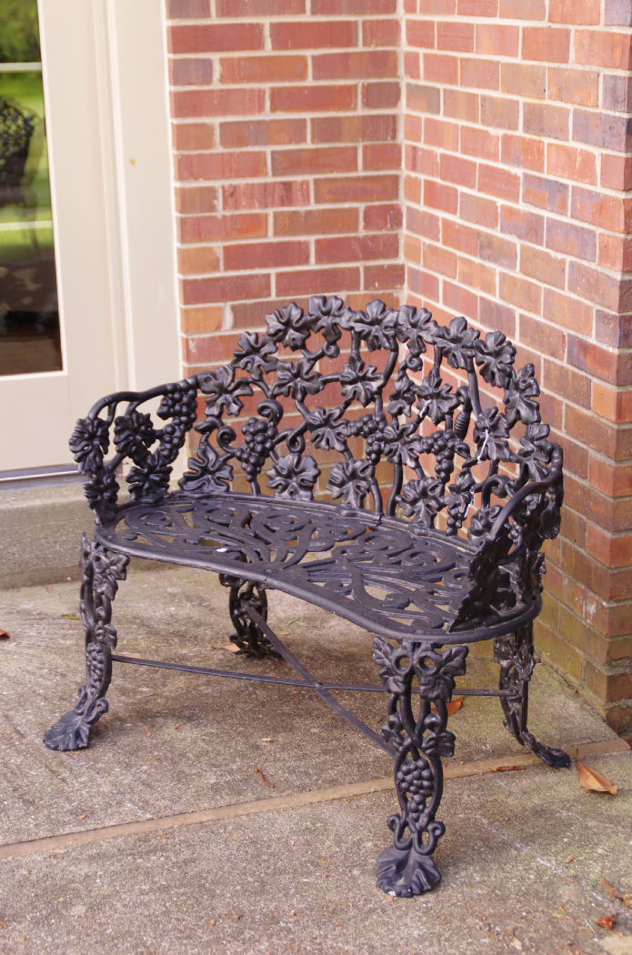 Vintage Victorian Style Cast Iron Loveseat