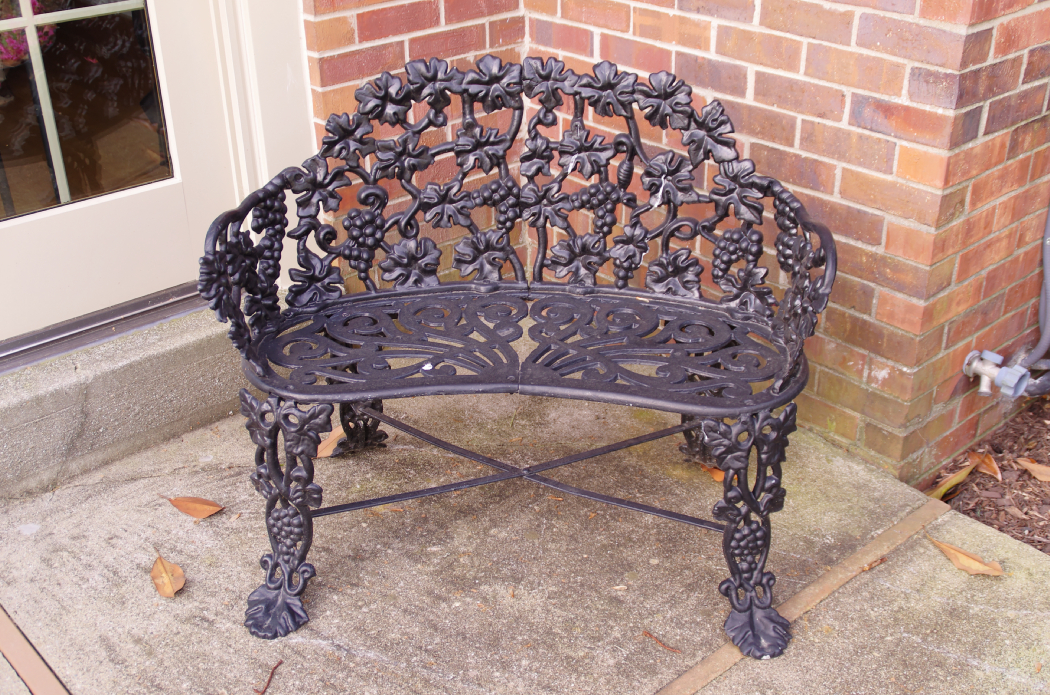 Vintage Victorian Style Cast Iron Loveseat