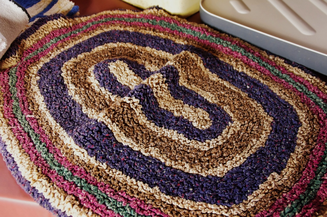 Linens and Towels Cleanout with Vintage Enamel Basin and Breadbox