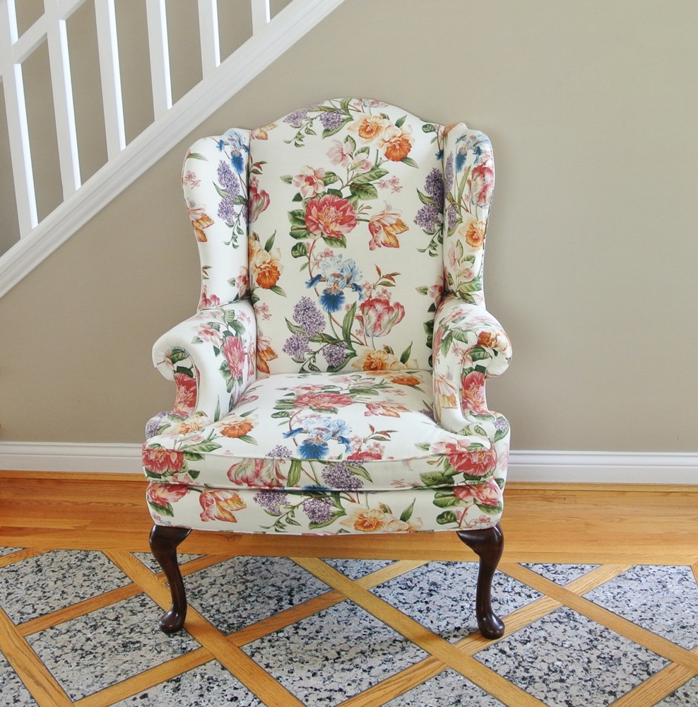 English Country Style Wingback Chair