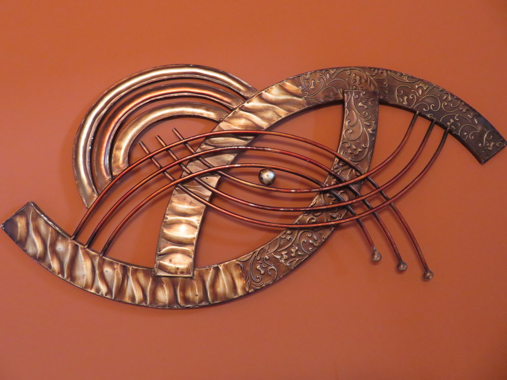 Vibrant Copper and Bronze Metal Wall Art
