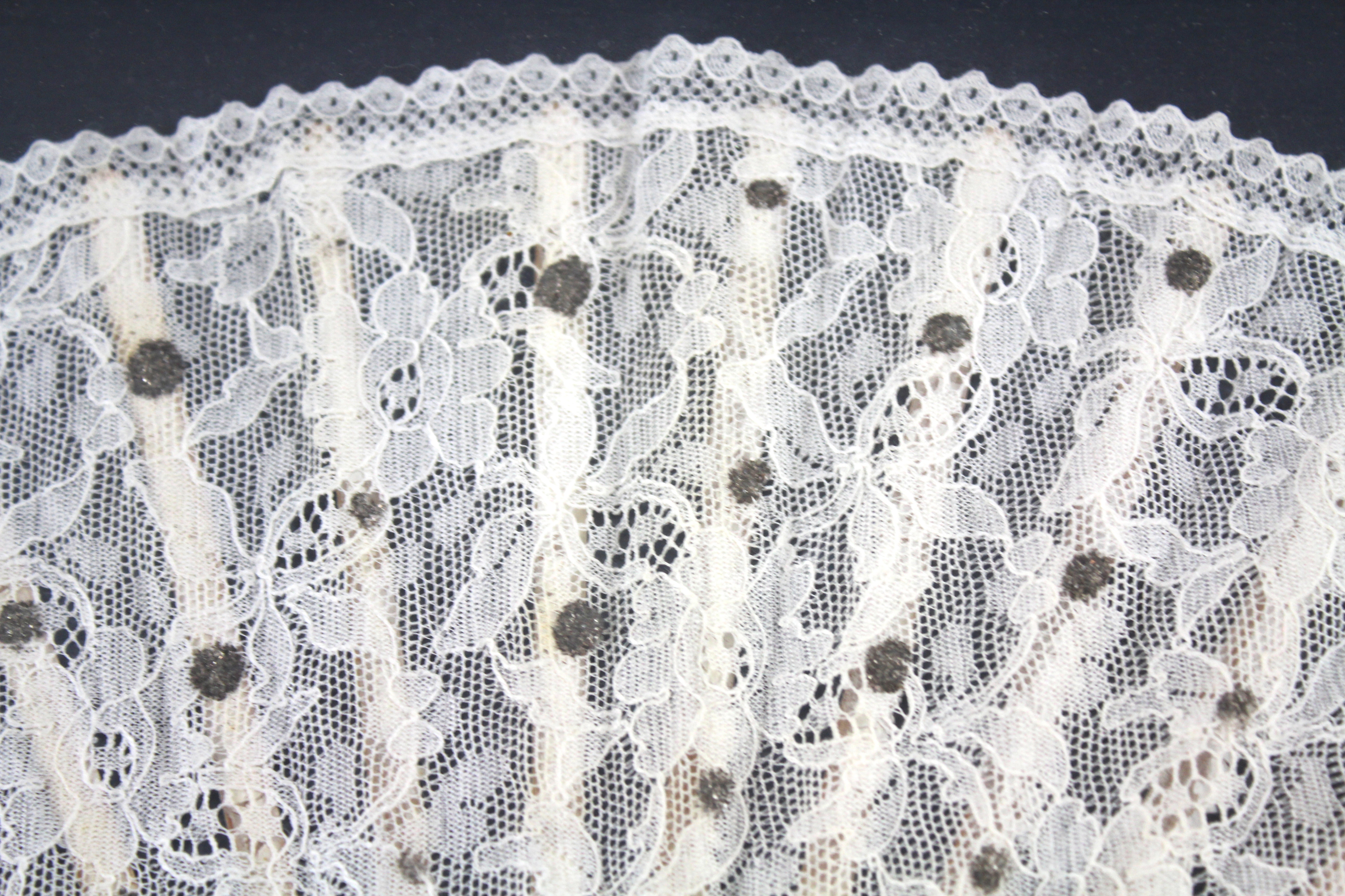 Women's Vintage Lace Fan in a Modern Shadow Box Frame