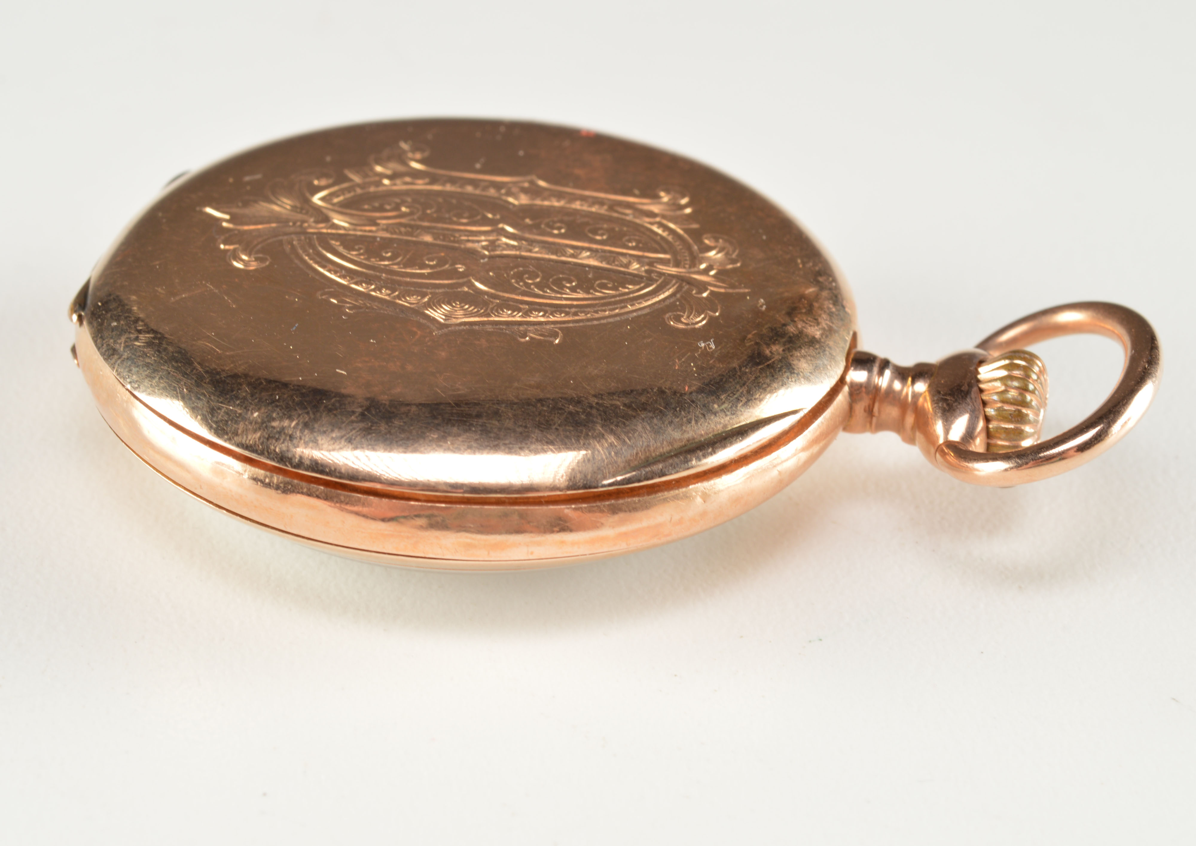 Antique Alpina 585 Gold Swiss Pocket Watch 