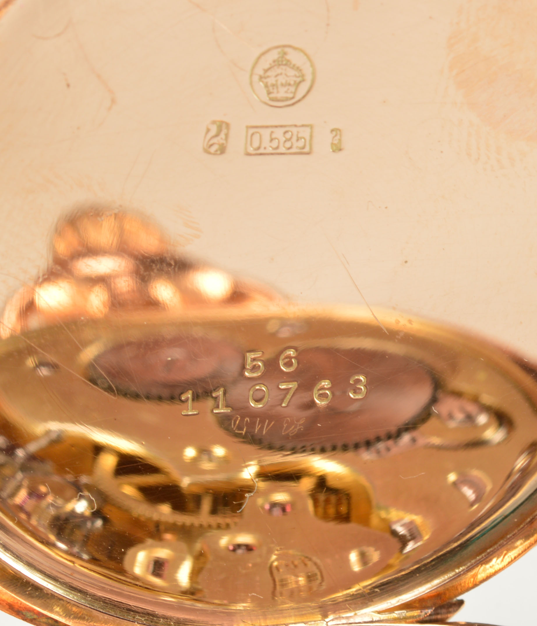 Antique Alpina 585 Gold Swiss Pocket Watch 