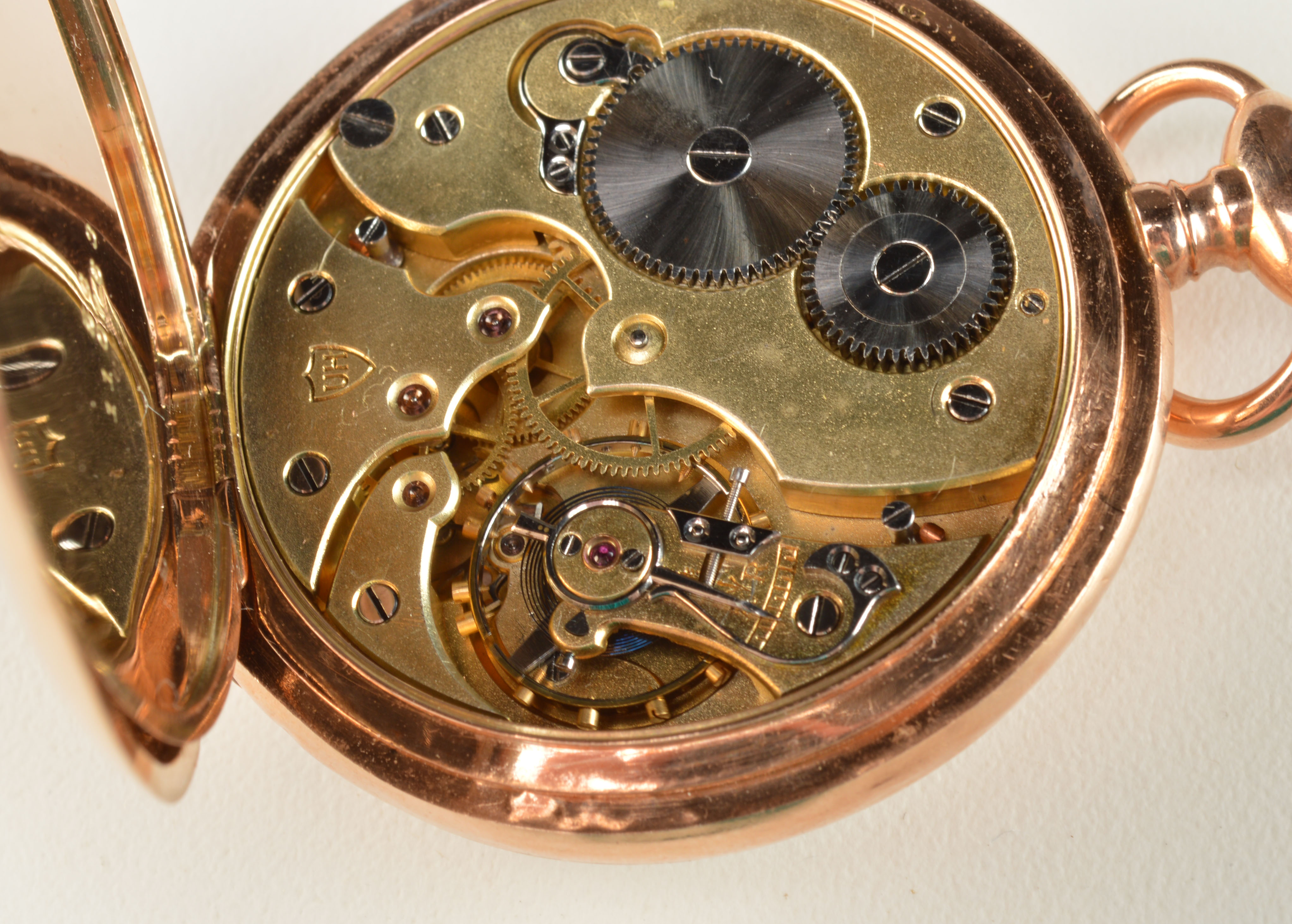 Antique Alpina 585 Gold Swiss Pocket Watch 