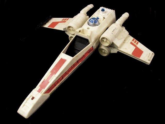 Three Star Wars X-Wing Fighters and a Droid Factory Playset