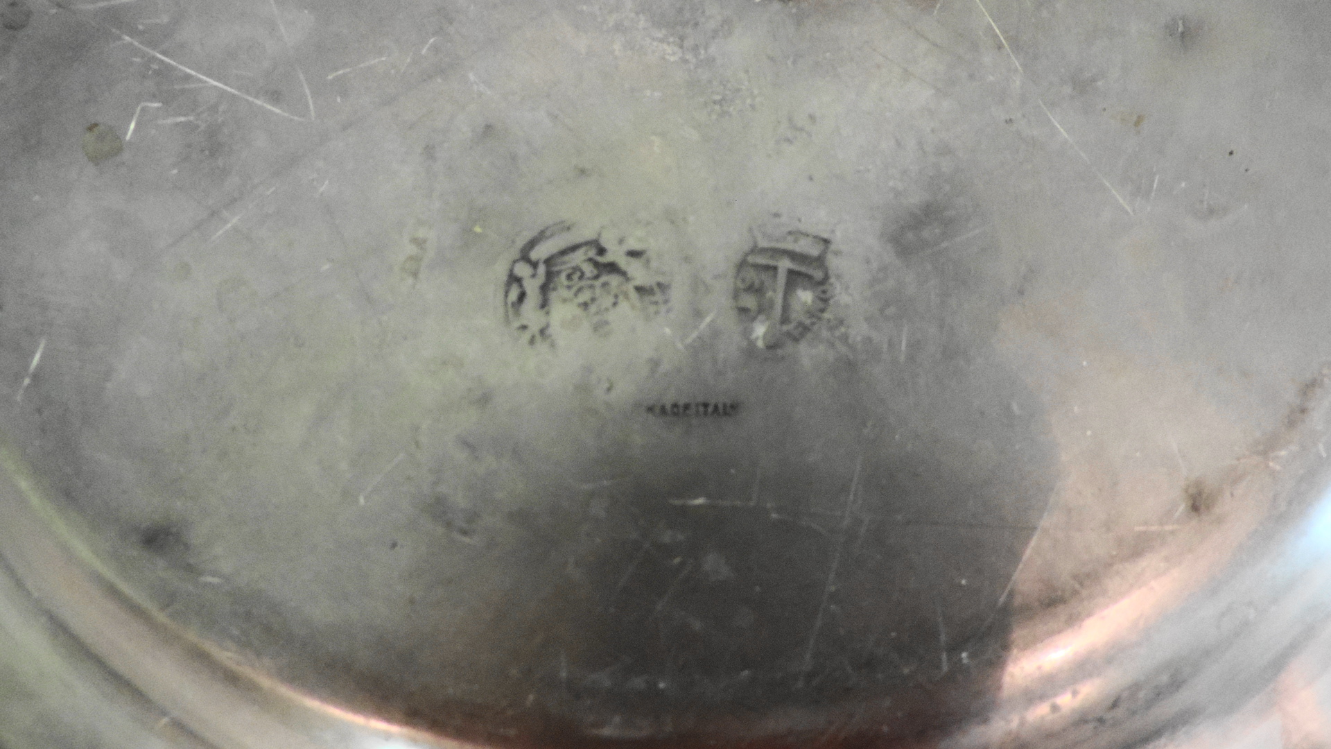 Vintage Pewter Goblets and Tray