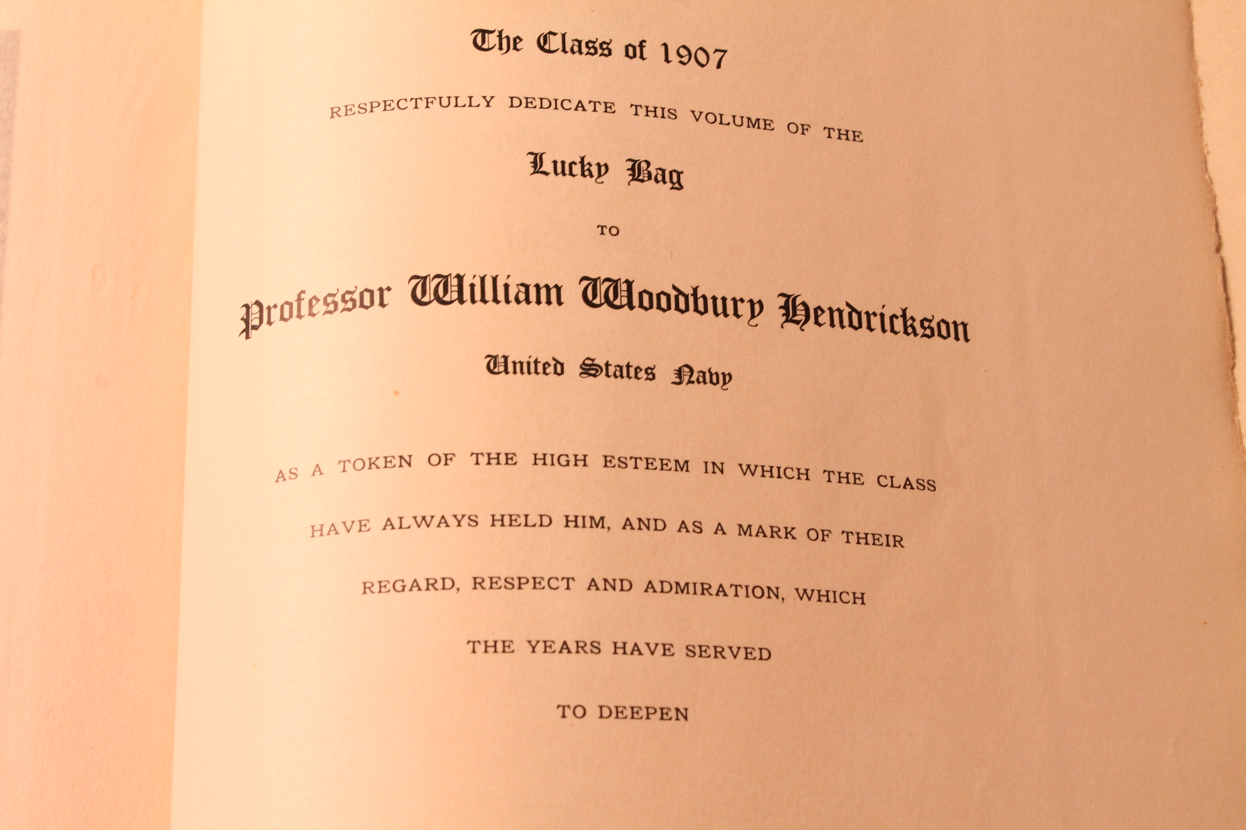 "The Lucky Bag 1907" Naval Academy Yearbook