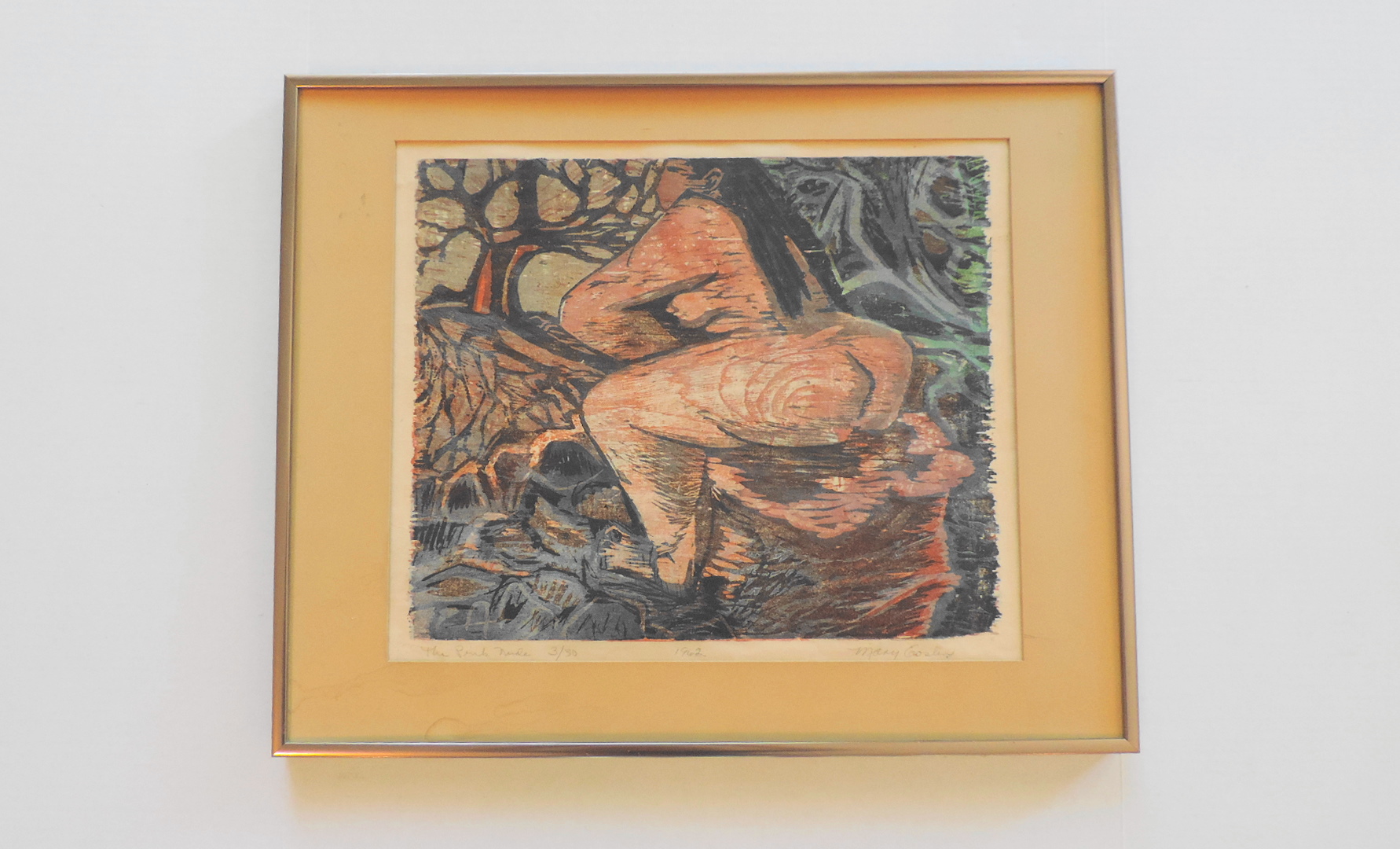 Signed and Numbered Woodcut by Mary Goslin