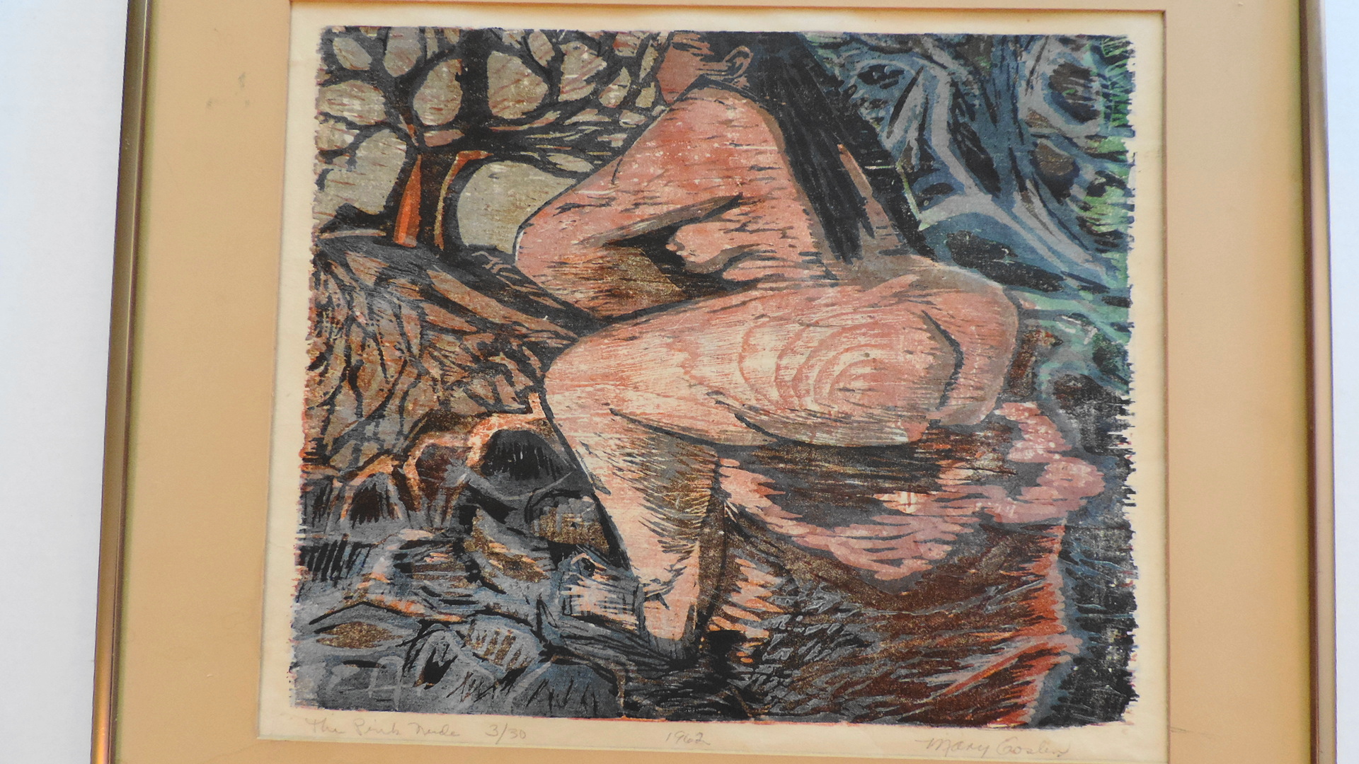 Signed and Numbered Woodcut by Mary Goslin