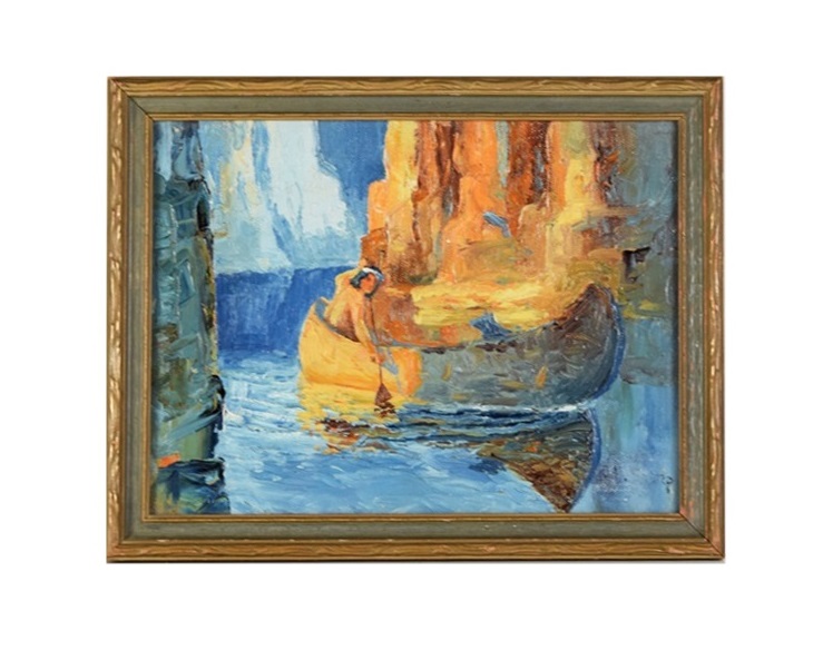 An Original Joseph Henry Sharp Painting on Panel