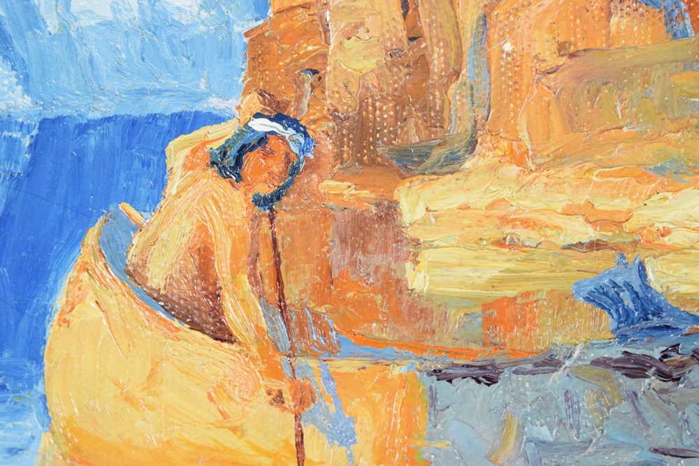 An Original Joseph Henry Sharp Painting on Panel