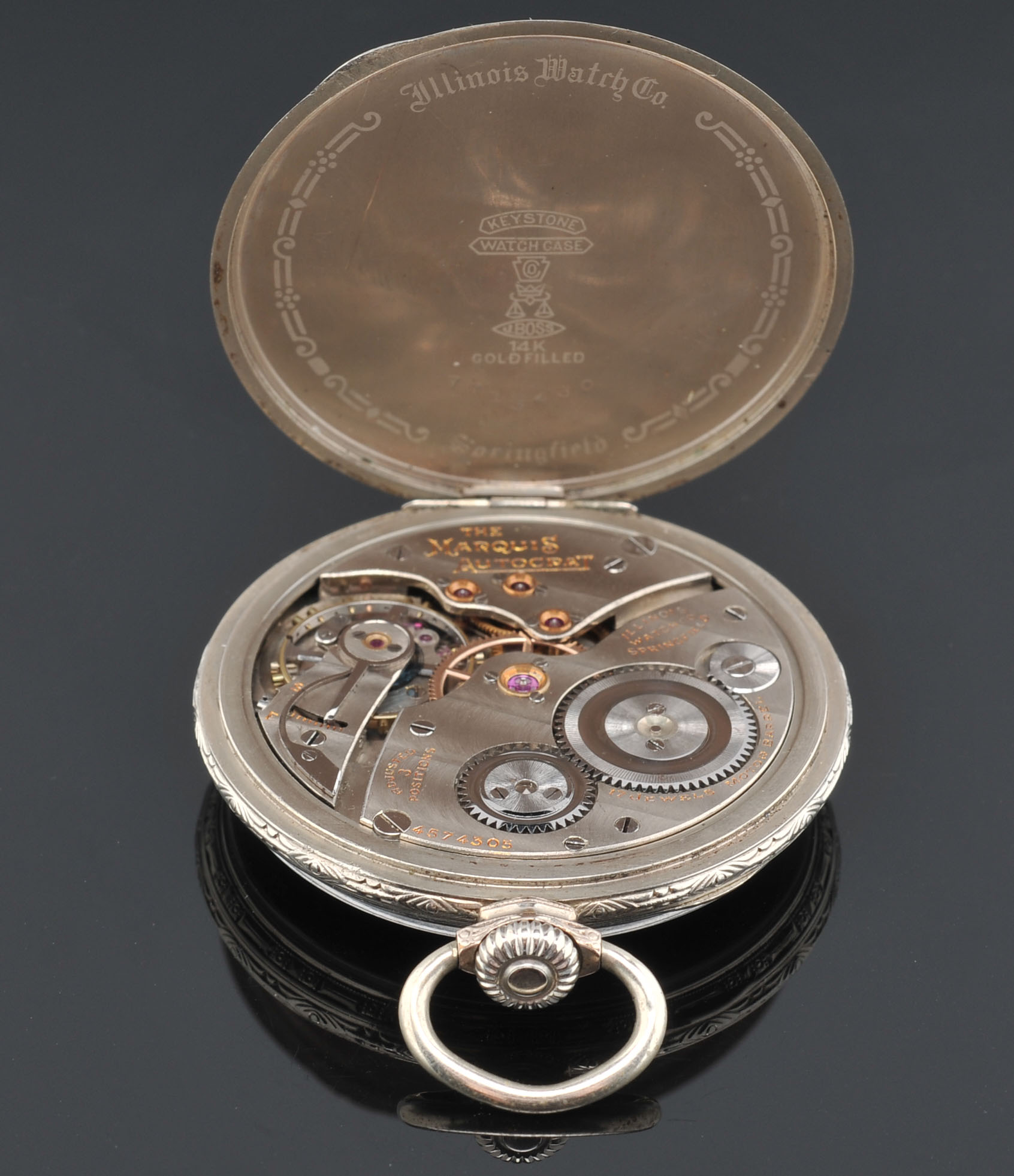 Vintage Illinois Watch Company 14K Gold-Filled Pocket Watch