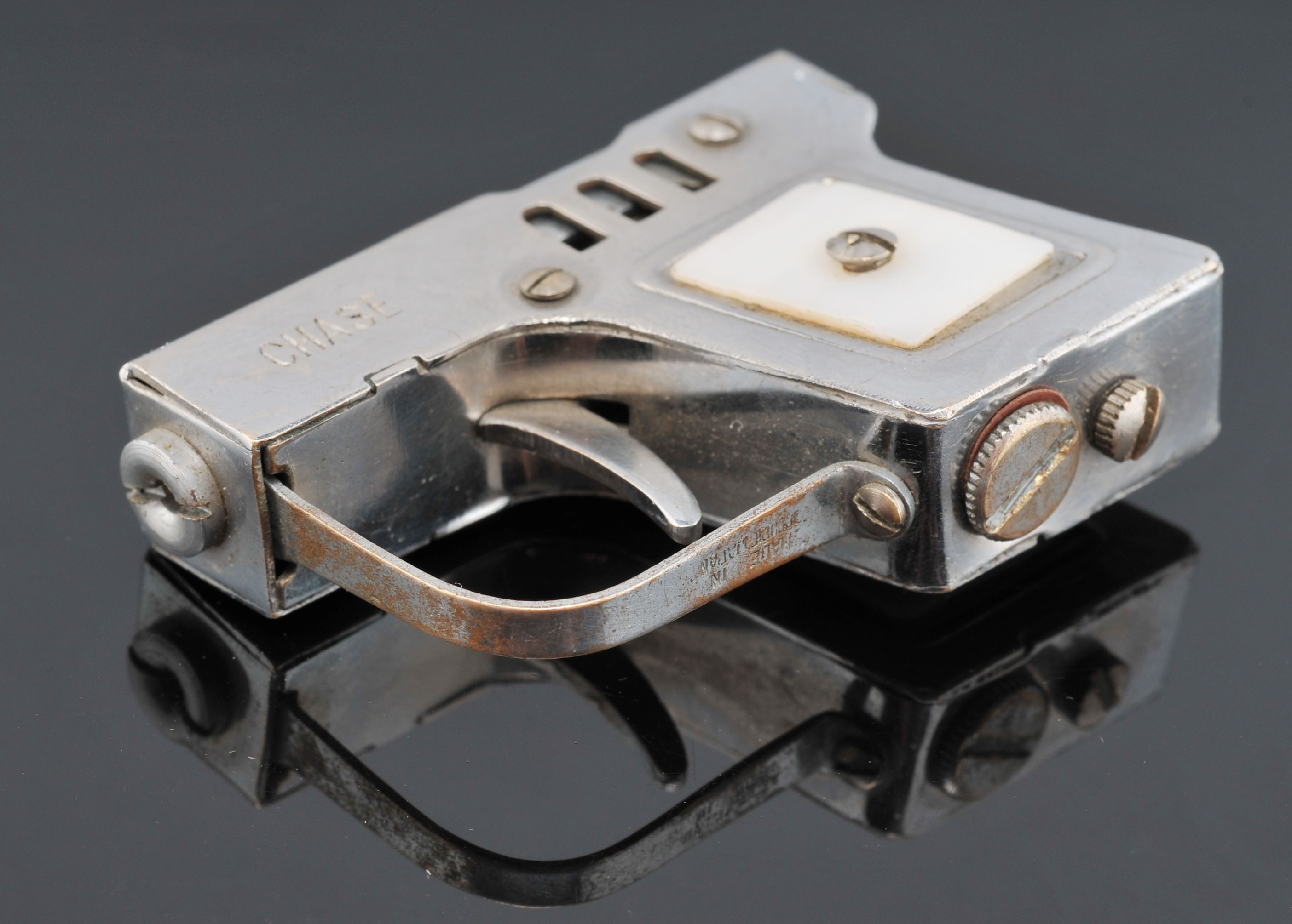 Vintage Chase Small Semiautomatic Pistol Lighter