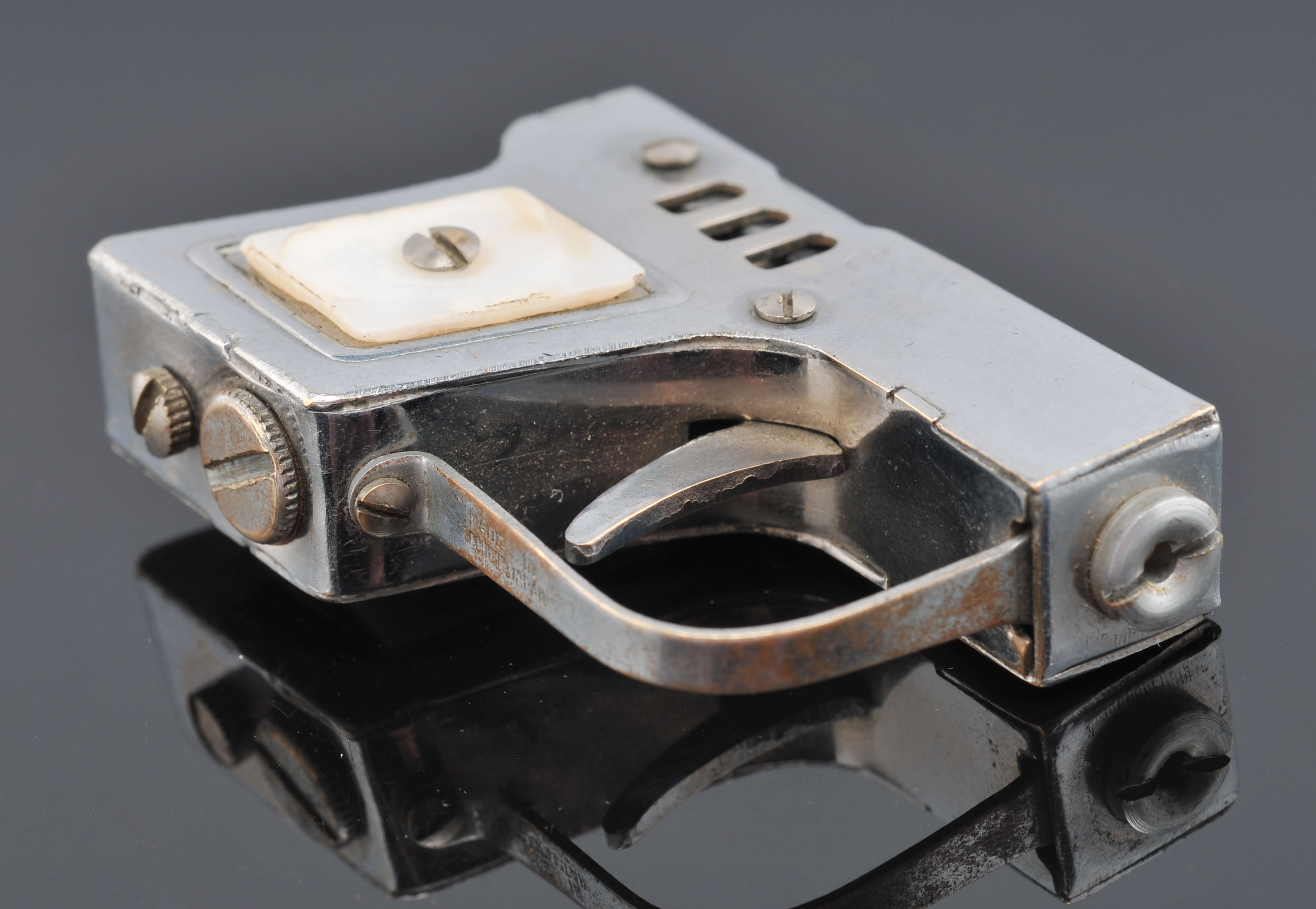 Vintage Chase Small Semiautomatic Pistol Lighter