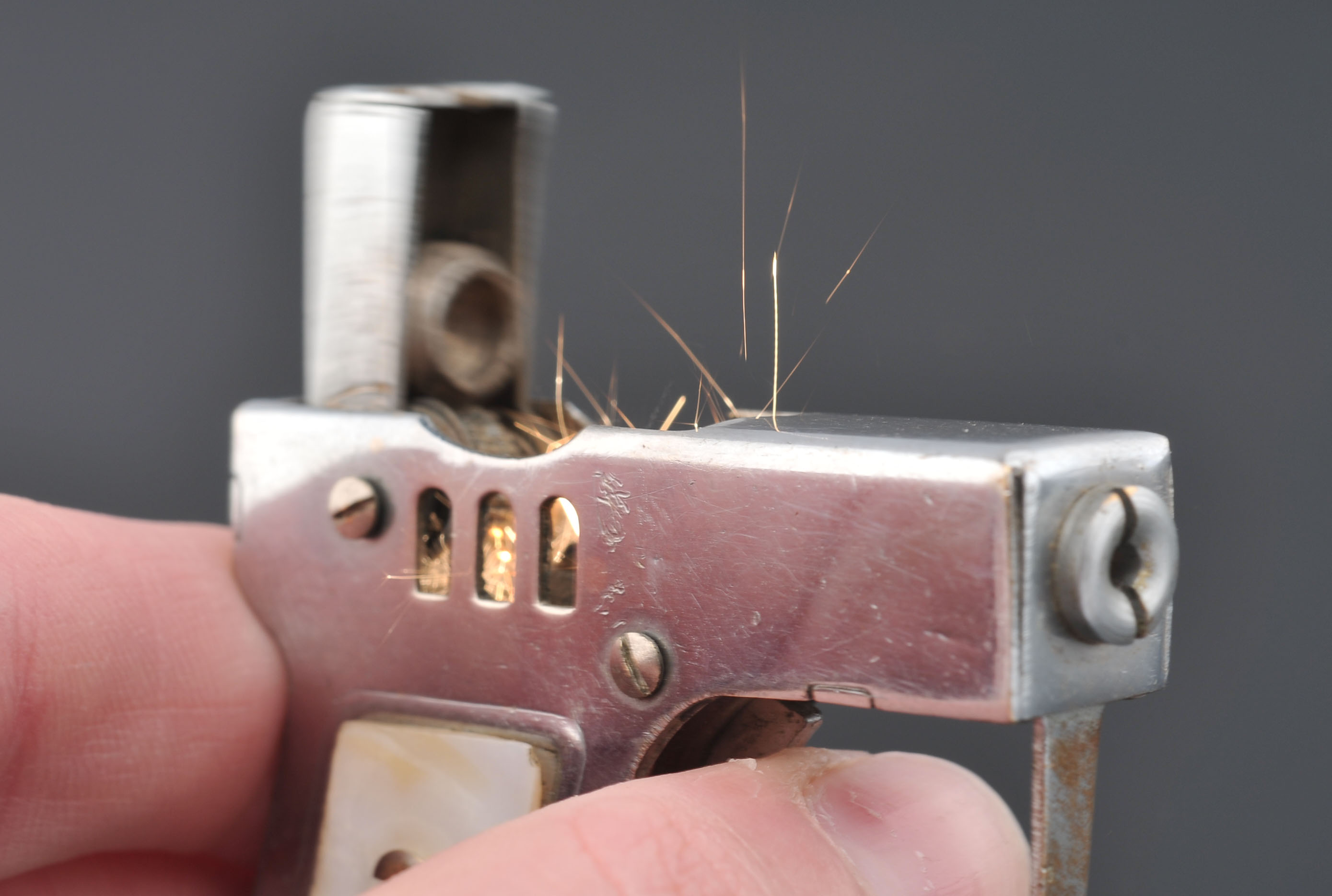 Vintage Chase Small Semiautomatic Pistol Lighter