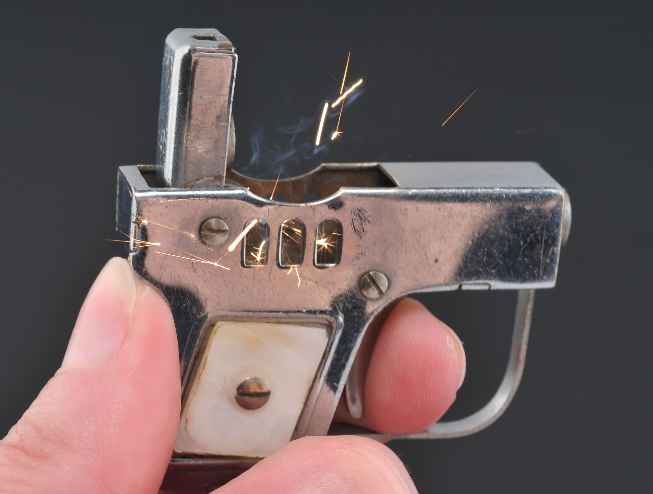 Vintage Chase Small Semiautomatic Pistol Lighter